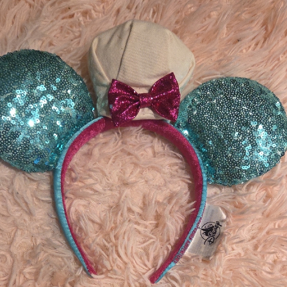 Disney Teal and Pink Sequin Minnie Ears